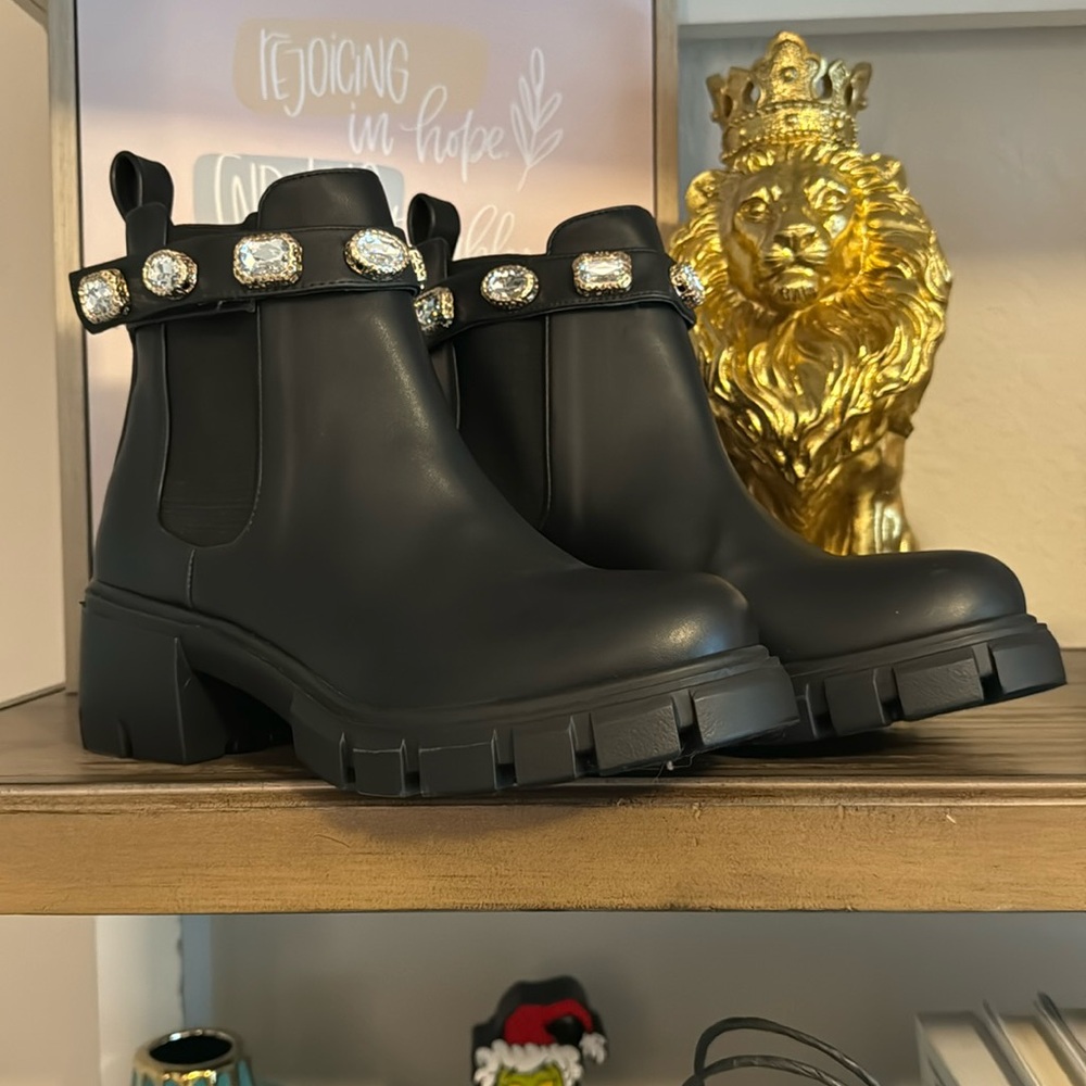 Madden Girl Jeweled Leather Boots
